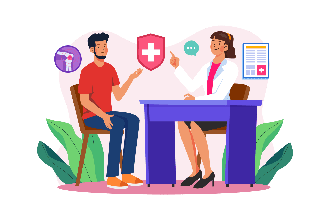 Men’s health consultation with doctor at Safe Space Clinic